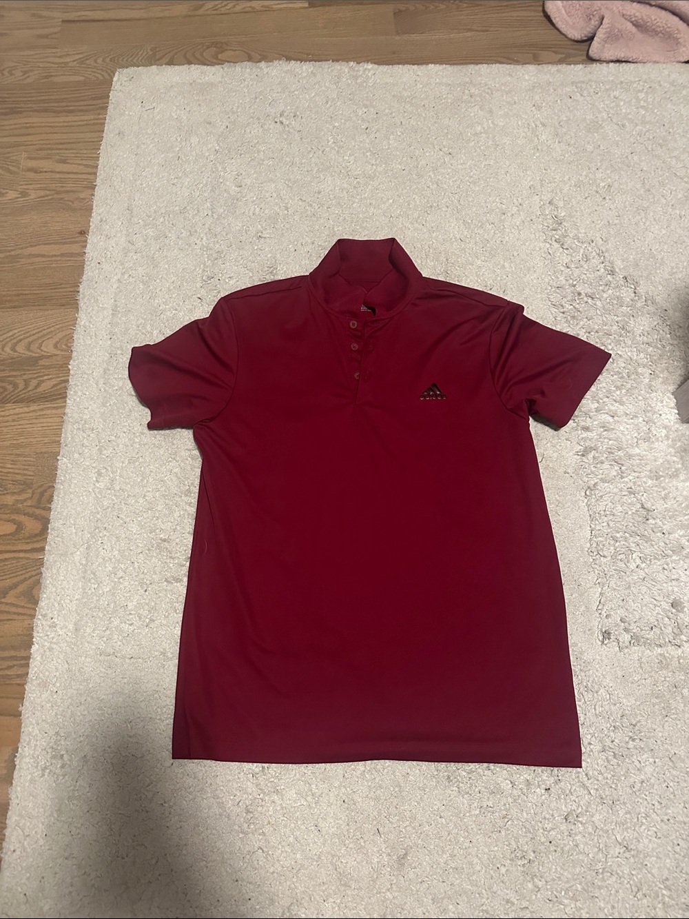 adidas Men's Burgundy Polo Shirt